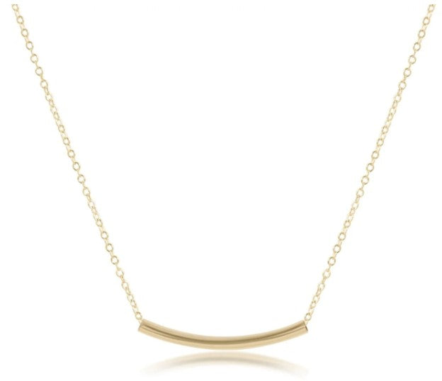 16" necklace gold - bliss bar small gold