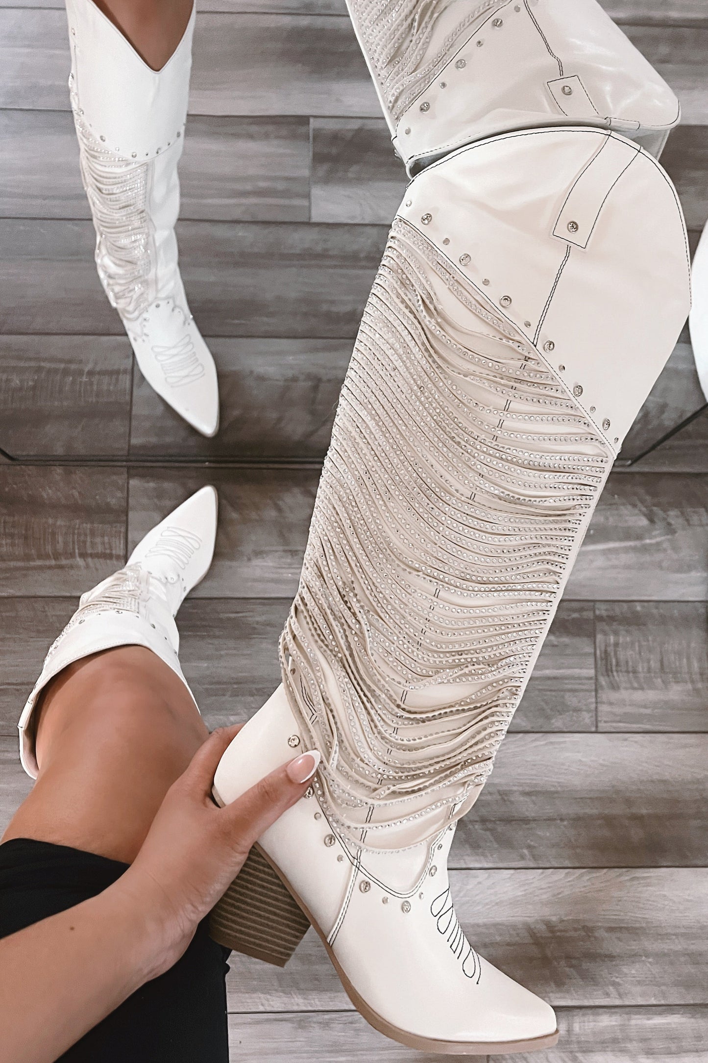 Call Me Maybe Fringe Rhinestone Cowboy Boots