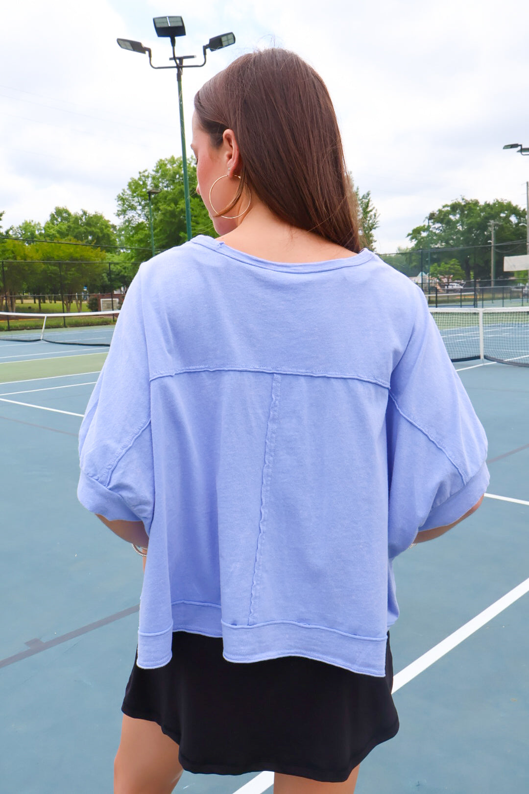 Washed Oversized Pocket Tee - Blue