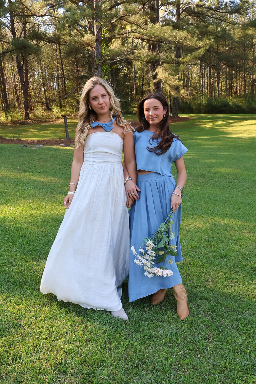 Off White Strapless Maxi Dress