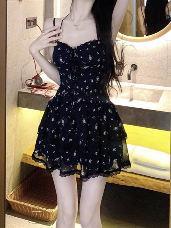 Floral Support Smocked Skater Dress