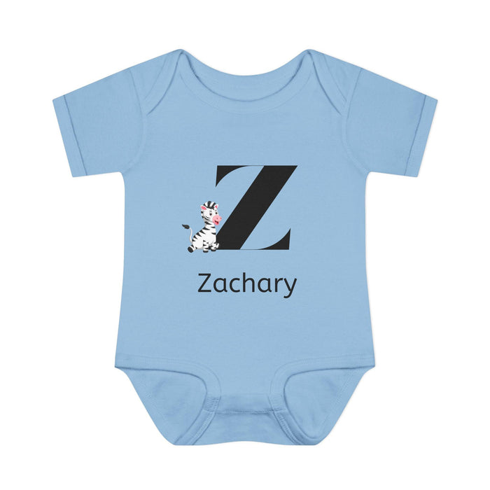 Alphabet Adventures: Letter Z - Zany Zebra Baby Onesie - Personalizable - Whippie's