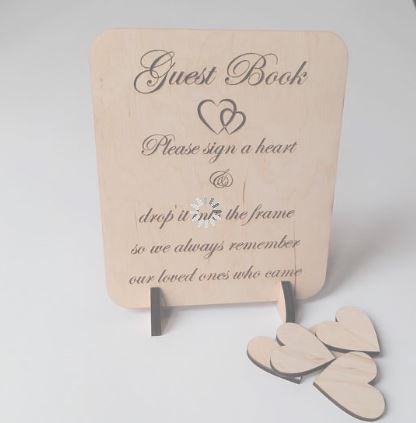 Bride and Groom Wedding Wish Drop Frame-Guest Book Alternative