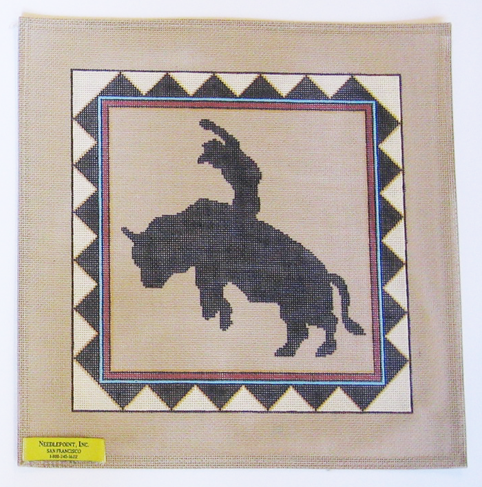 Needlepoint Bronco Canvas