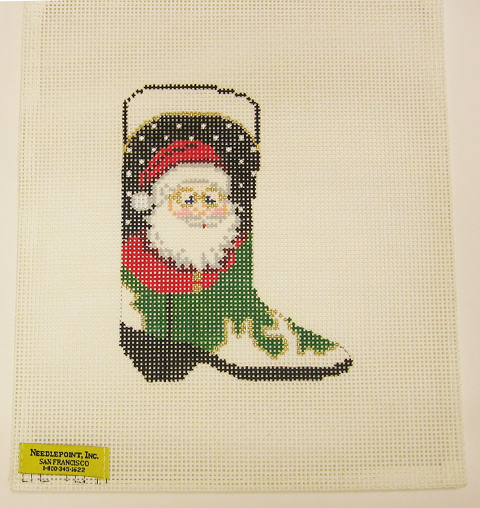 Needlepoint Cowboy Boot Canvas