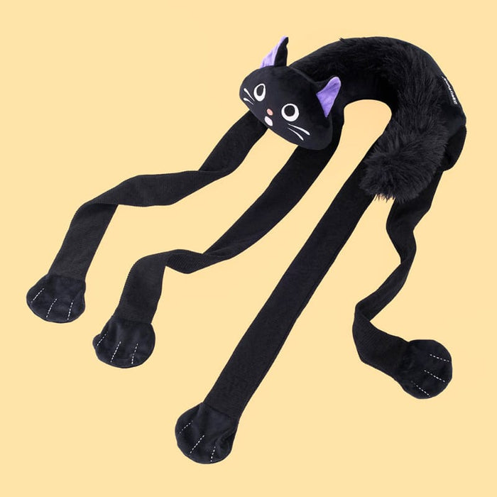 ZippyPaws dog toys EcoZippy Halloween Crinkle Scaredy Black Cat Plush Squeaky Dog Toy
