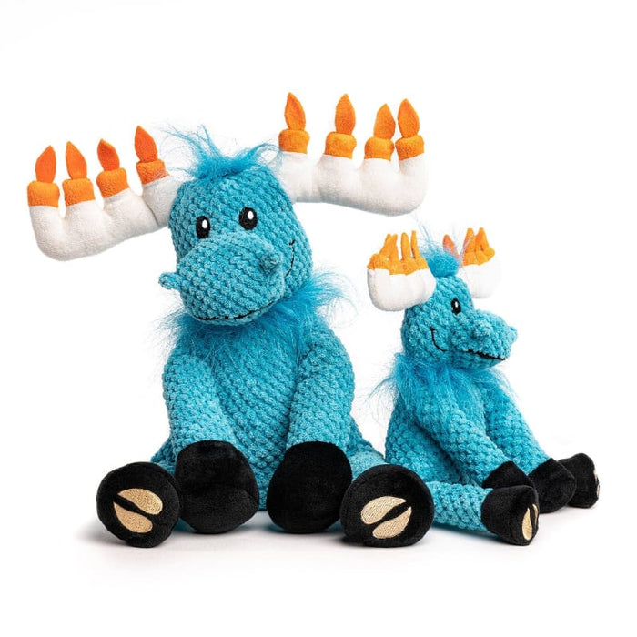 fabdog Dog Toys Floppy Hanukkah Moose Holiday Blue Plush Squeaky Dog Toy - Lg Size