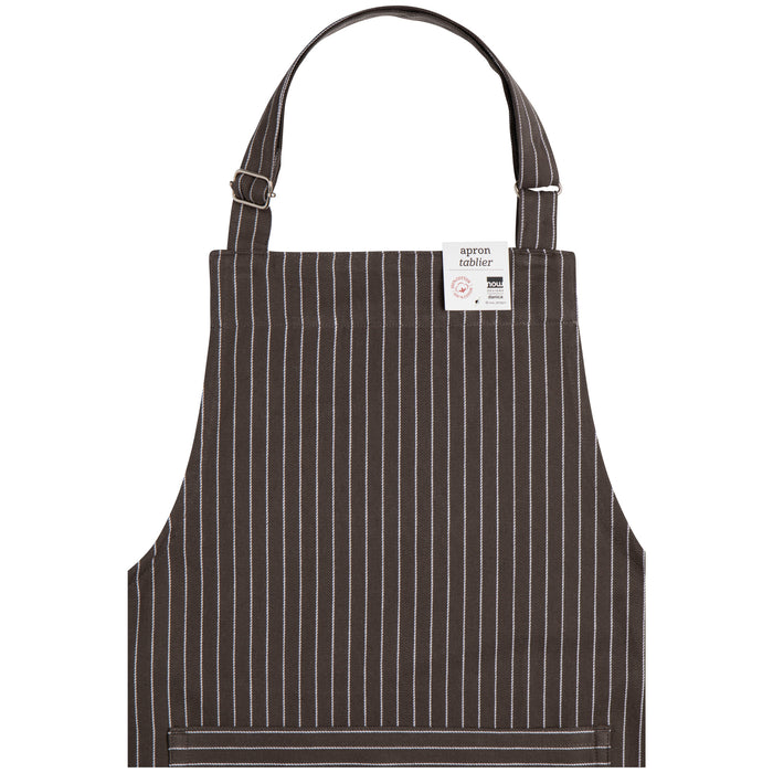 Granite Gray Pinstripe Chef Apron