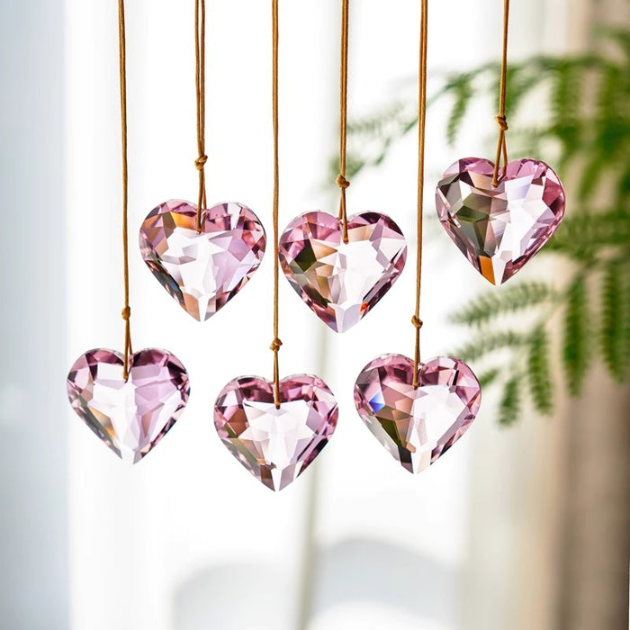 Handmade Crystal Heart with Hole Hanging Resin Mold
