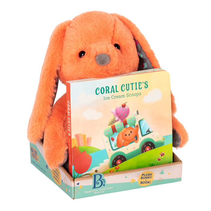 Plush bunny and board book.