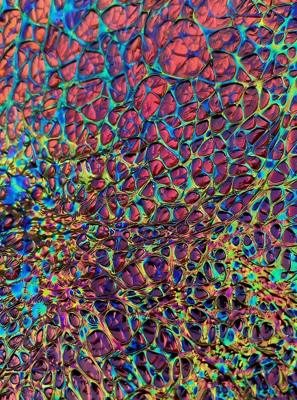 Iridescent Dichroic Film for Resin Art – Cyan-Blue-Violet Shimmer Effect