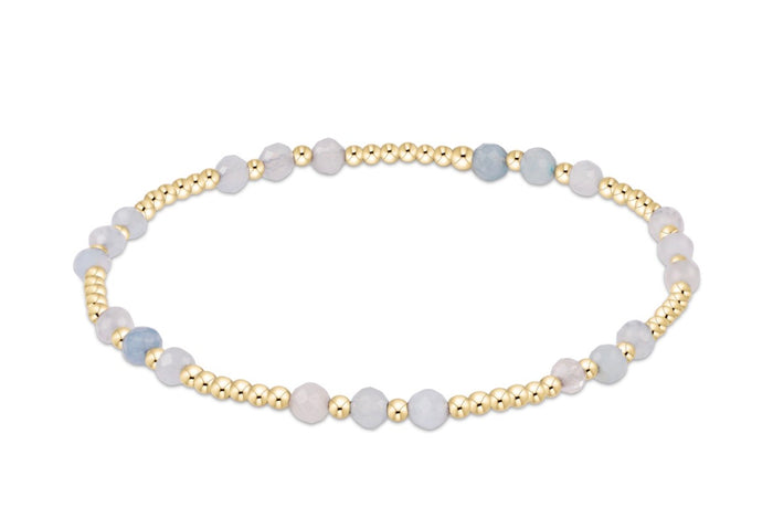 Joy Gemstone 3mm Bracelet- Aquamarine