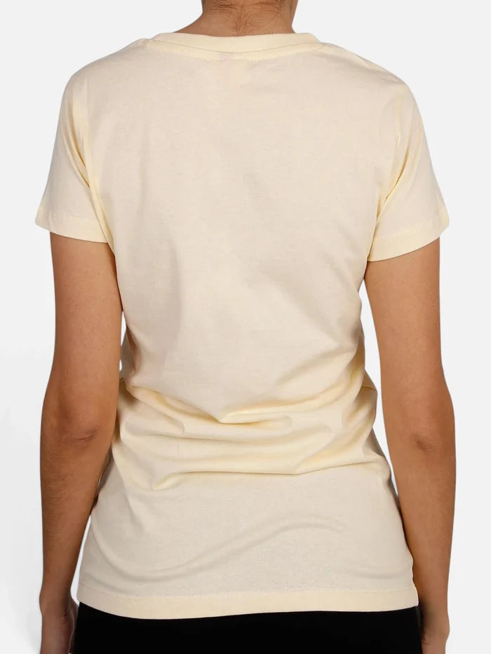 Remera Mujer Kappa Authentic Liys Beige Naturale