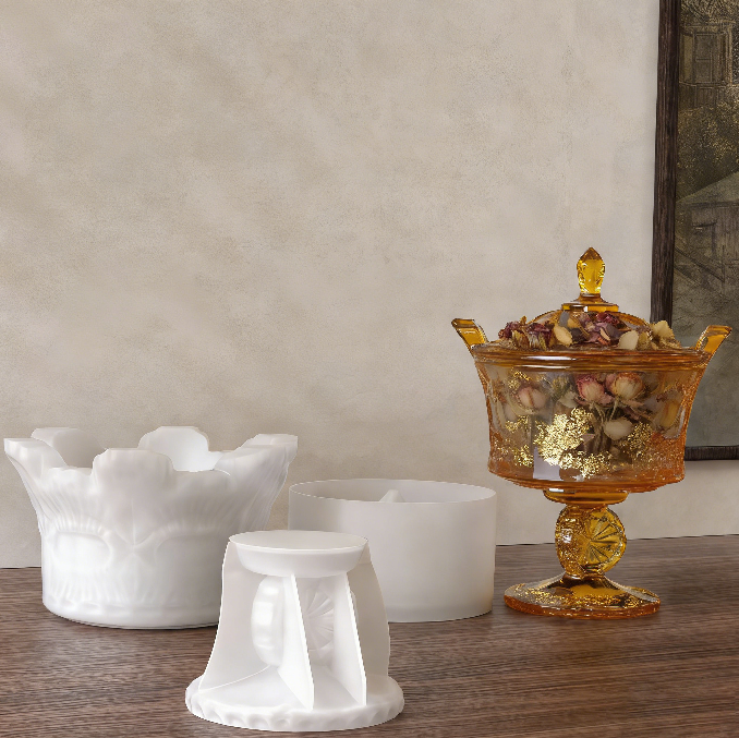 Retro Jar Storage Resin Molds