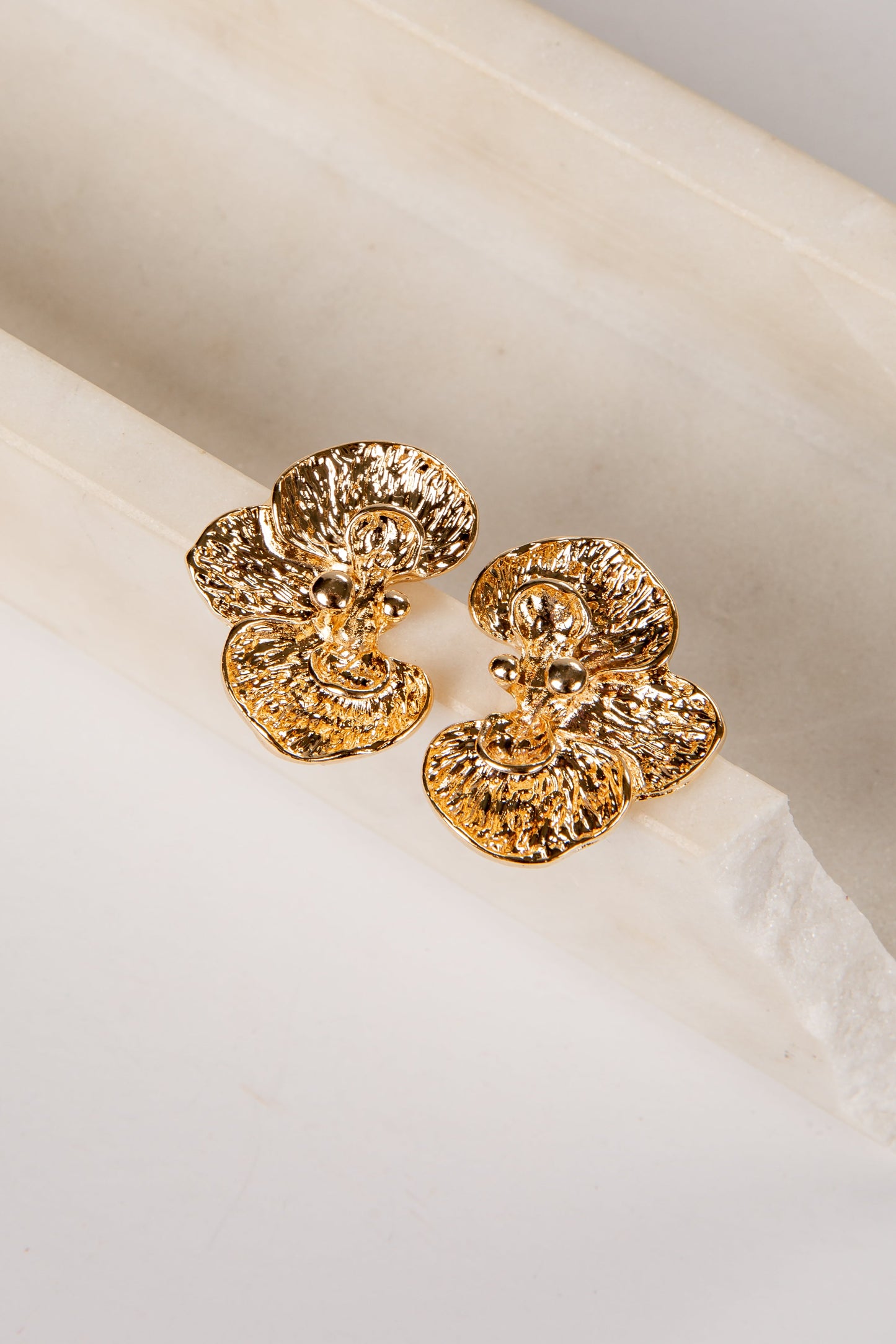 Dakota Gold Floral Statement Earrings
