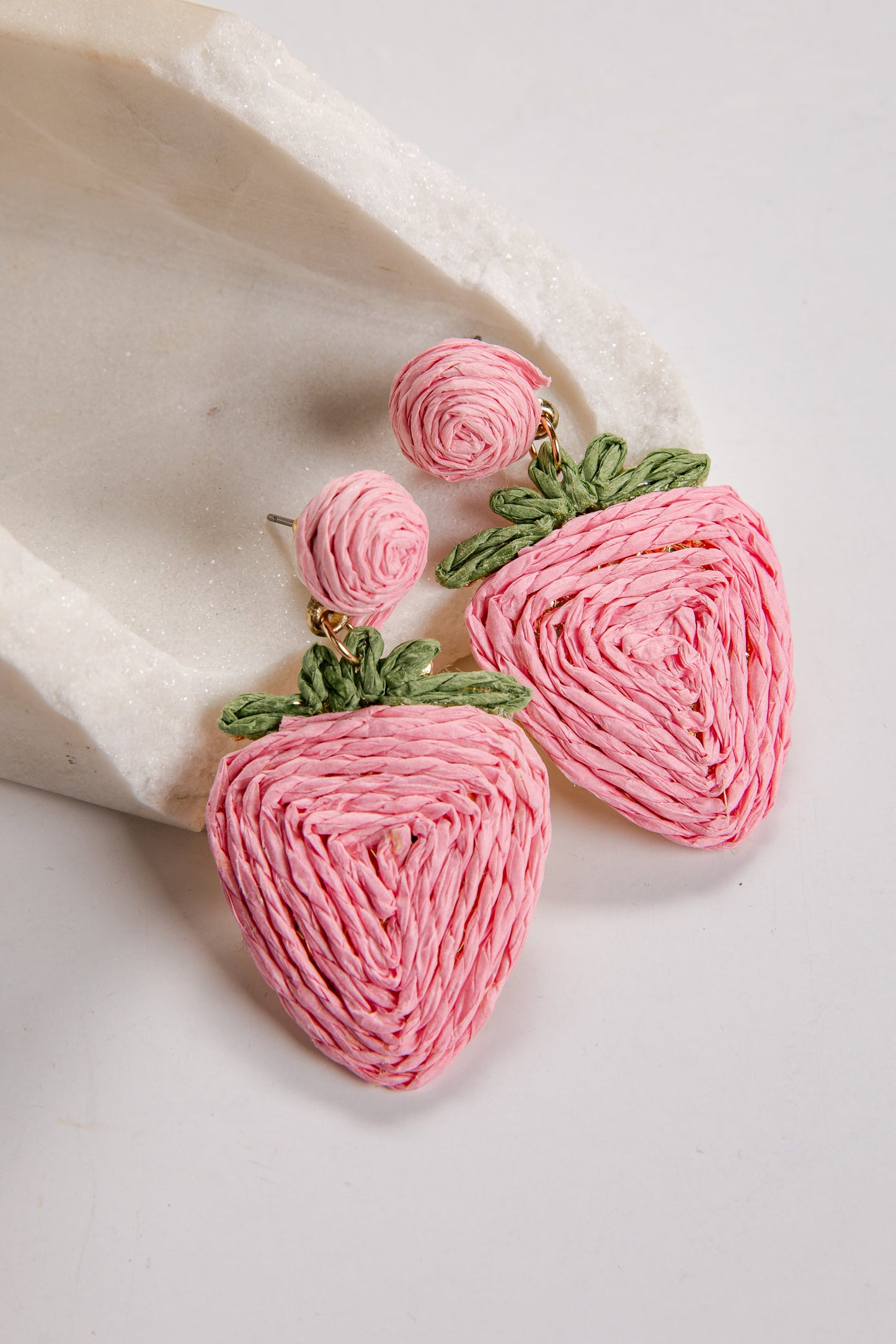 Allee Pink Strawberry Statement Earrings