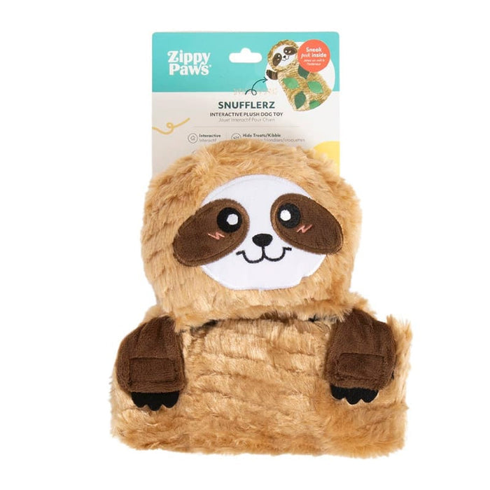 ZippyPaws dog toys Snufflerz Blankets Sloth Interactive Plush Squeaky Dog Toy