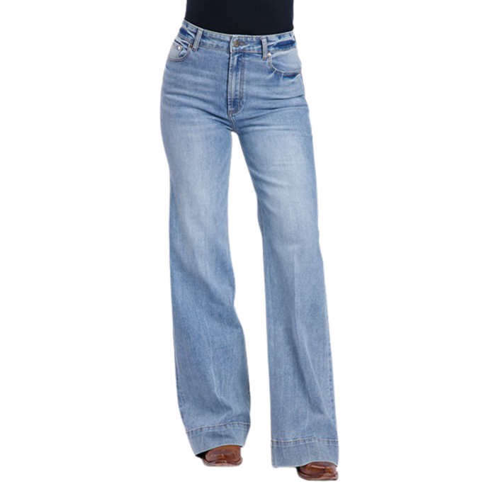 Stetson Women's No. 751 High Waisted Wide Leg Jean in Medium Wash