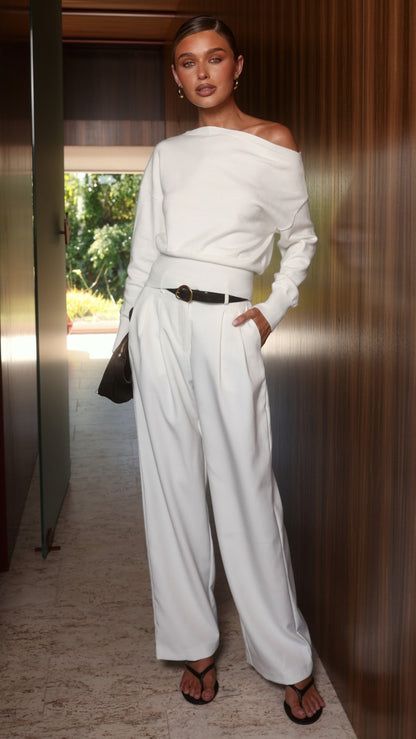 Talia Off Shoulder Top - White
