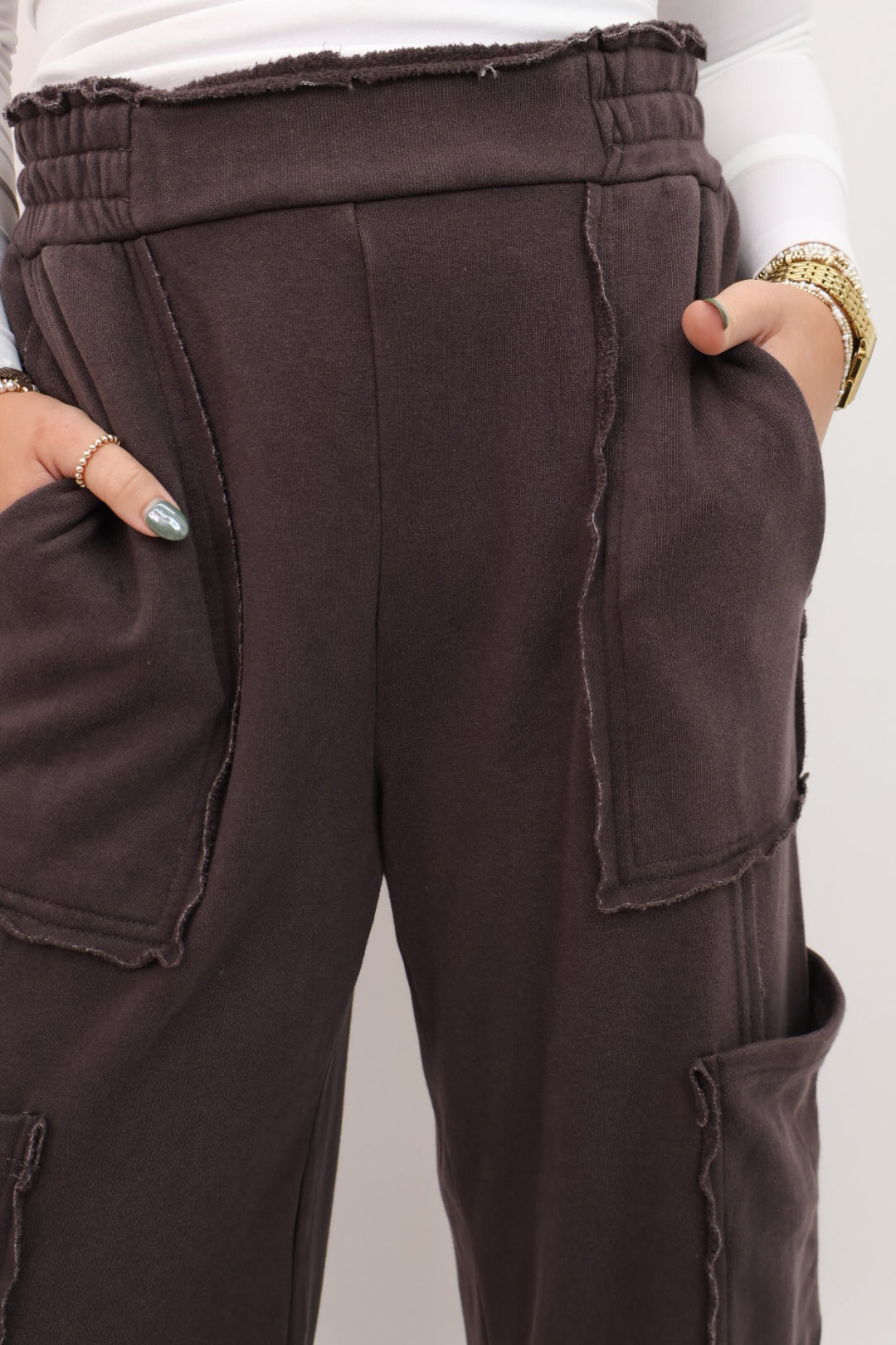 Everyday Wide Leg Lounge Pants - Dark Brown