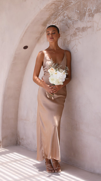 Ziah Maxi Dress - Latte