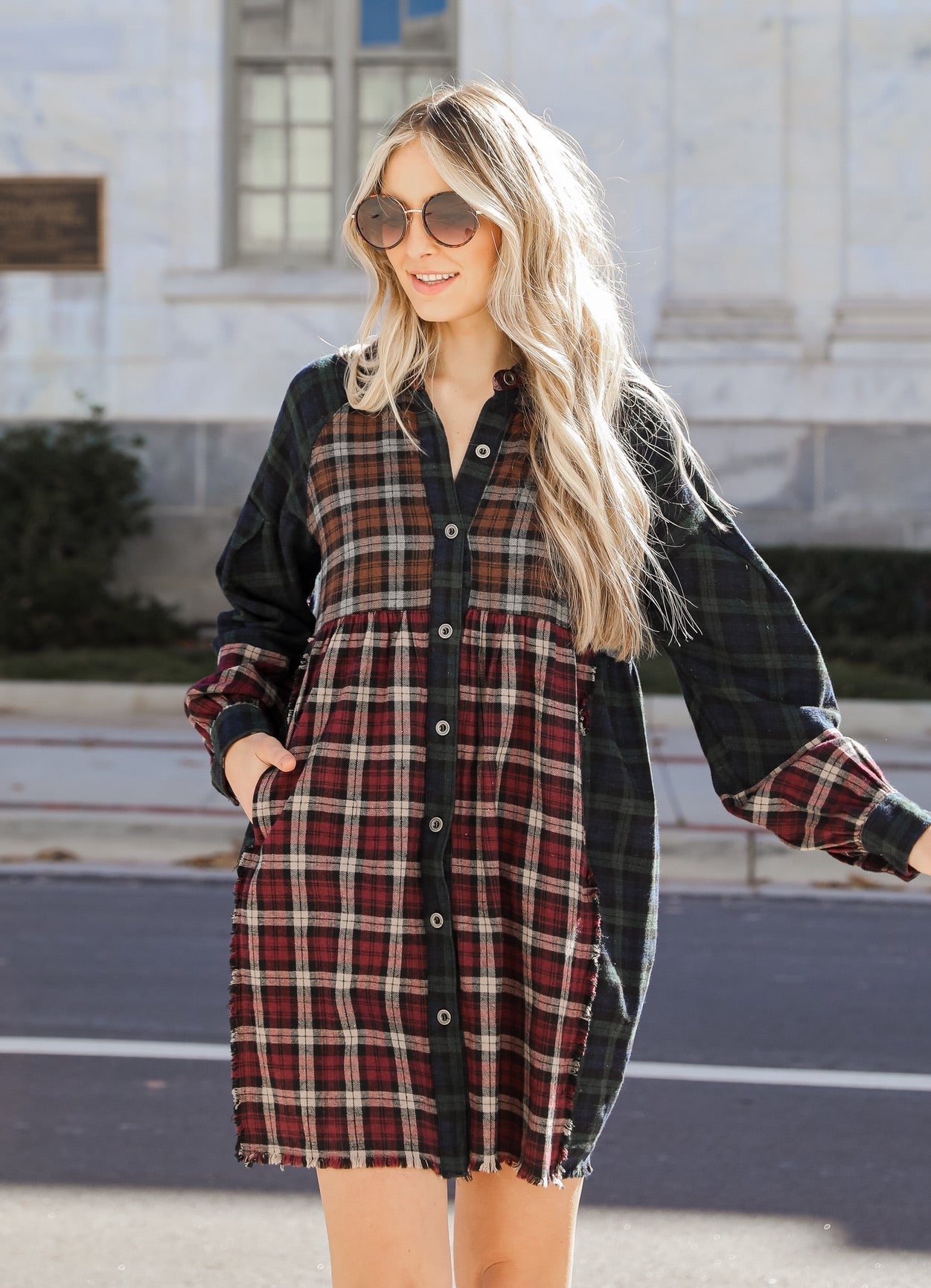 Certainly Cute Plaid Mini Dress