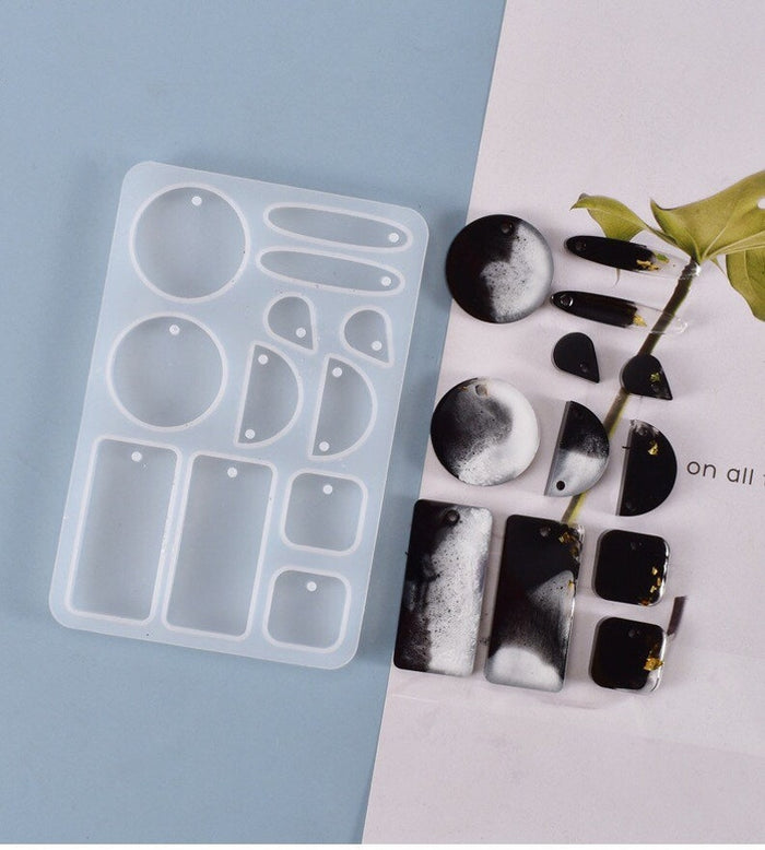 12-Cavity Earring Pendant Silicone Mold