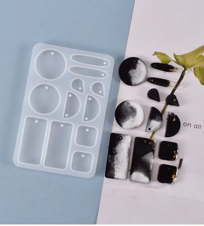 12-Cavity Earring Pendant Silicone Mold