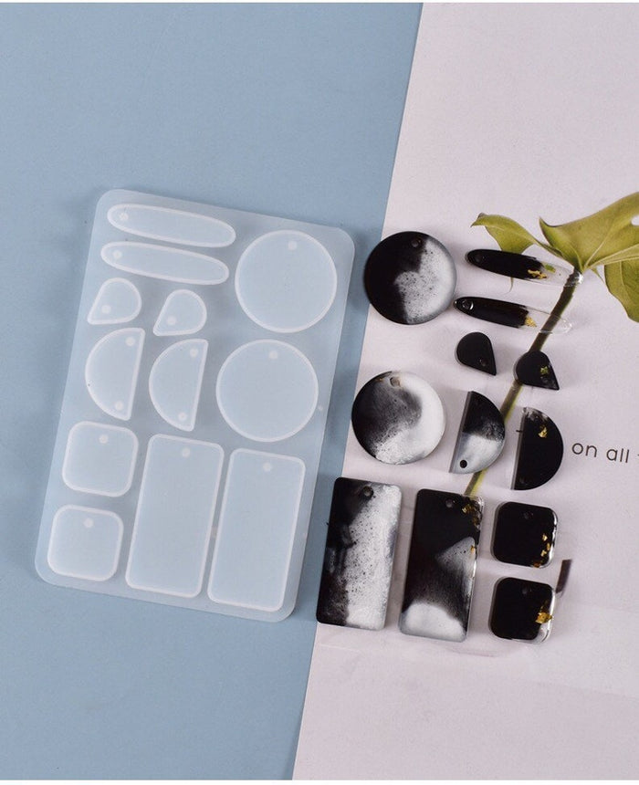 12-Cavity Earring Pendant Silicone Mold