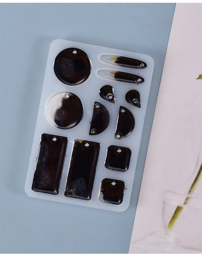 12-Cavity Earring Pendant Silicone Mold