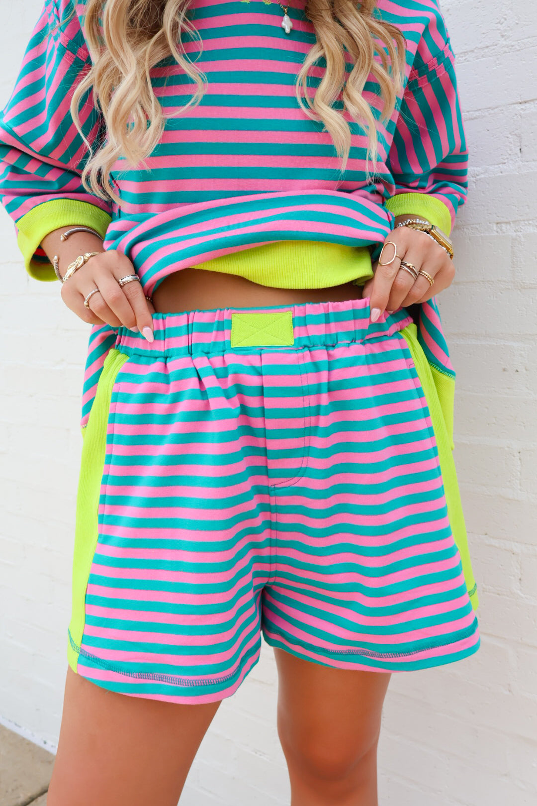 Candy Pop Striped Lounge Set