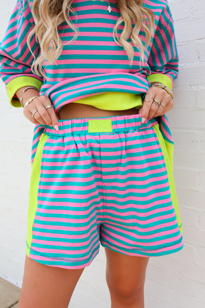 Candy Pop Striped Lounge Set