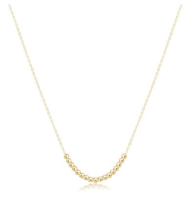 16" necklace gold - classic beaded bliss - 2.5mm gold