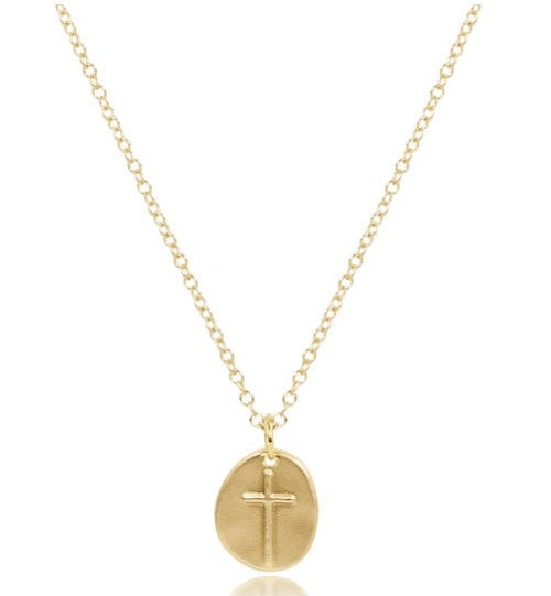 16" necklace gold - inspire small gold charm