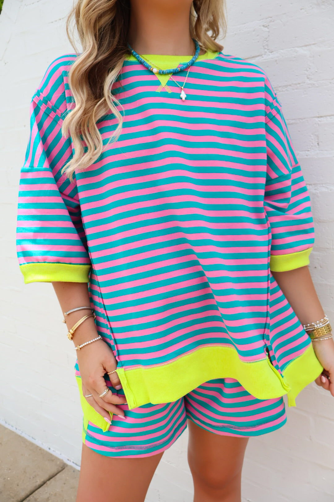 Candy Pop Striped Lounge Set
