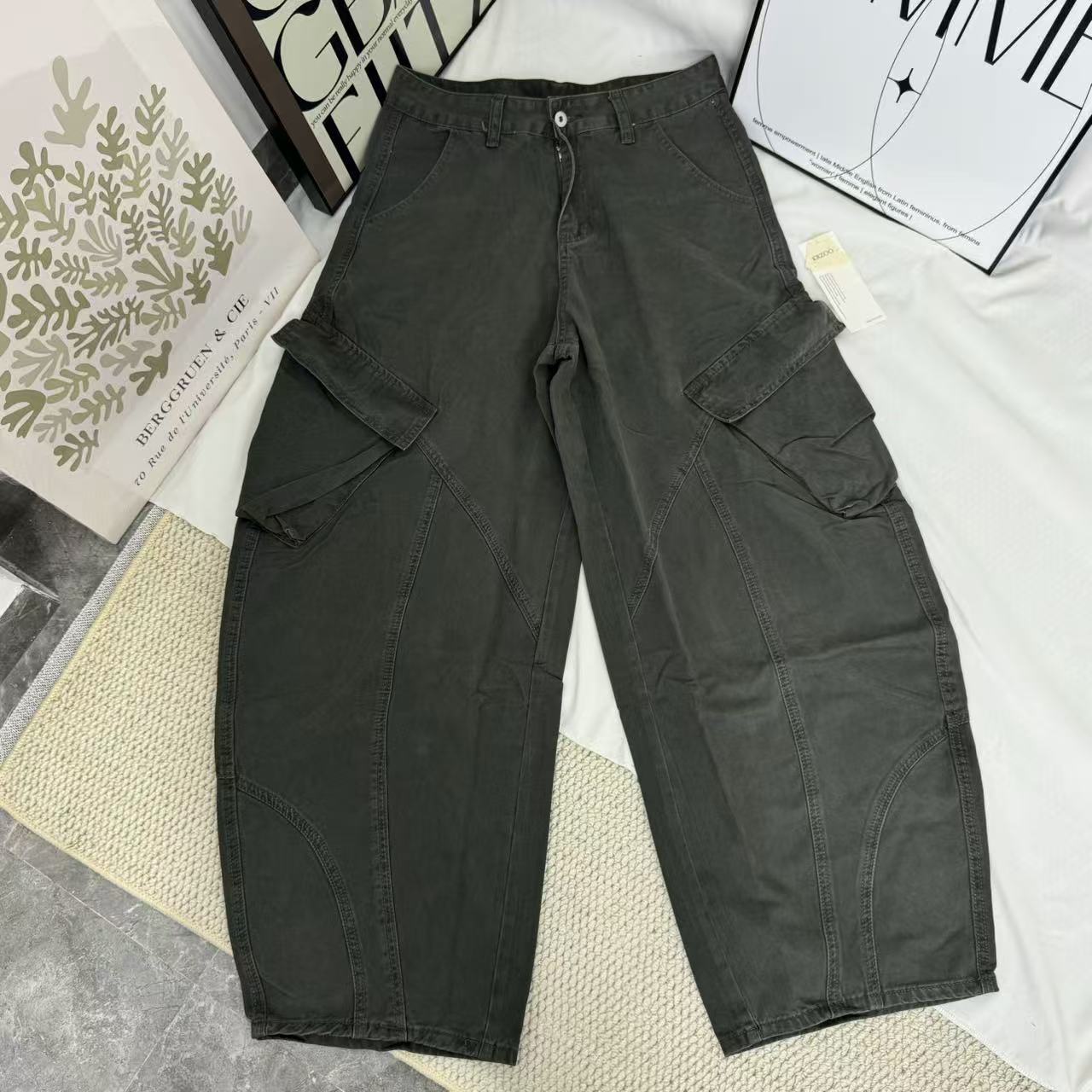 Cargo-Style Curved-Leg Rousers