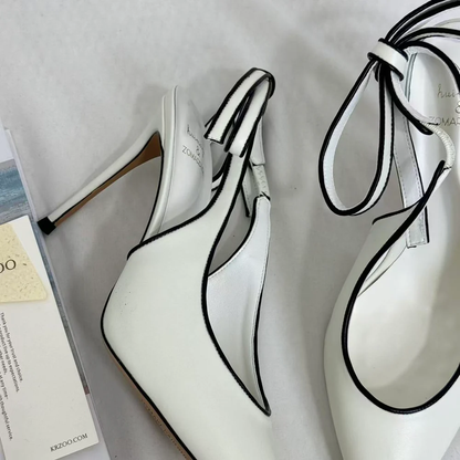Ankle-Strap Stiletto Sandals With Closed Toes