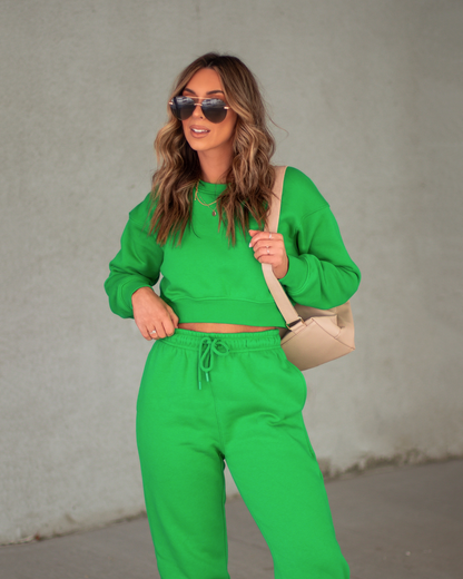 Bryant Crop Sweatshirt - Green