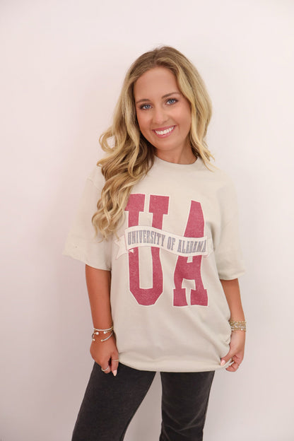 UA University of Alabama Banner Oversized Tee