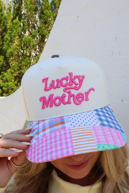 Lucky Mother Patchwork Trucker Hat