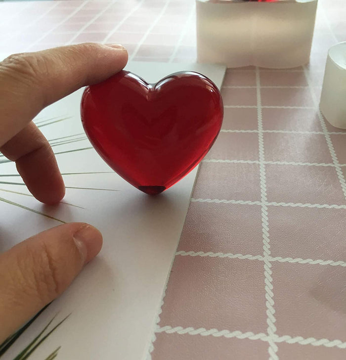 2pcs 3D Heart Silicone Molds for Epoxy Resin Small Mirror Heart Shape
