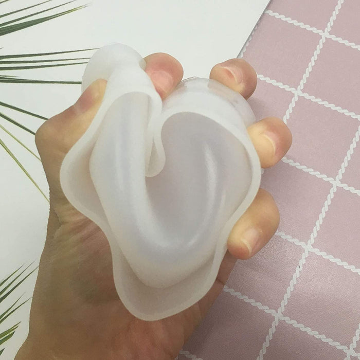 2pcs 3D Heart Silicone Molds for Epoxy Resin Small Mirror Heart Shape