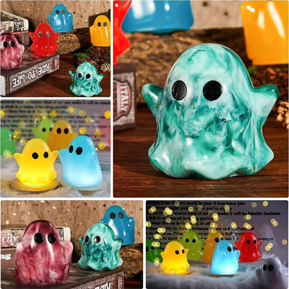 2Pcs Halloween Ghost Shape Silicone Resin Molds Halloween Craft Home Decoration