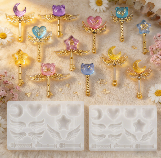 2pcs Magic Wand Decorative Ornament Resin Molds