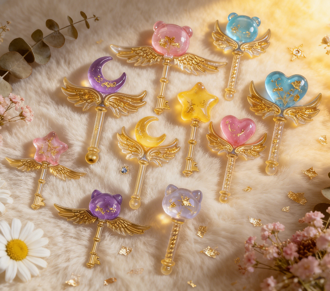 2pcs Magic Wand Decorative Ornament Resin Molds