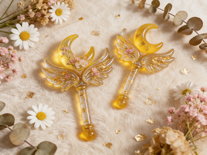 2pcs Magic Wand Decorative Ornament Resin Molds