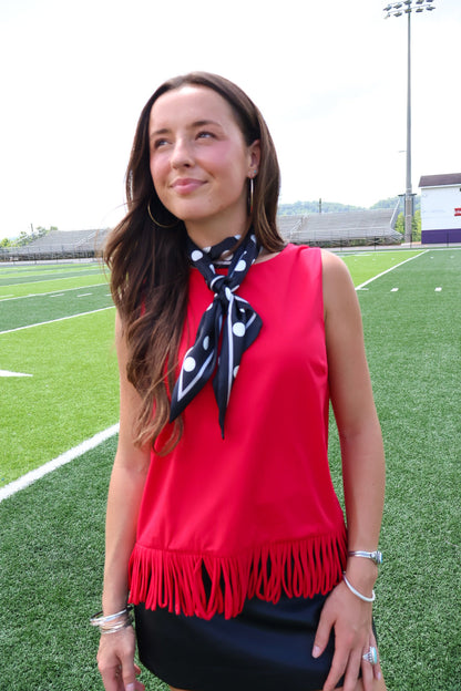 Red Fringe Top