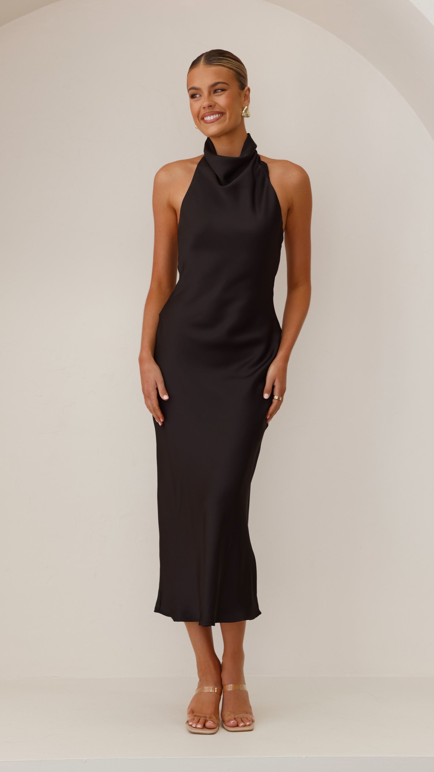 Rina Midi Dress - Black