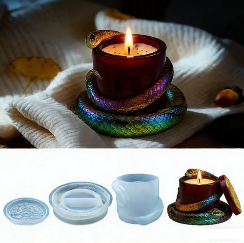 3pcs Snake-Shaped Jar Resin Mold Set