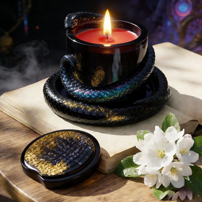 3pcs Snake-Shaped Jar Resin Mold Set